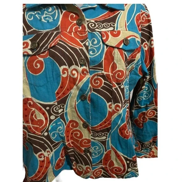 Gandy Couture Button Down Jacket with Sequins Size XL - Picture 2 of 5